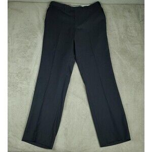 Santorelli Luxury Serge Pants Mens 36x35 Black Wool Dress Romeo 1900F Made Italy